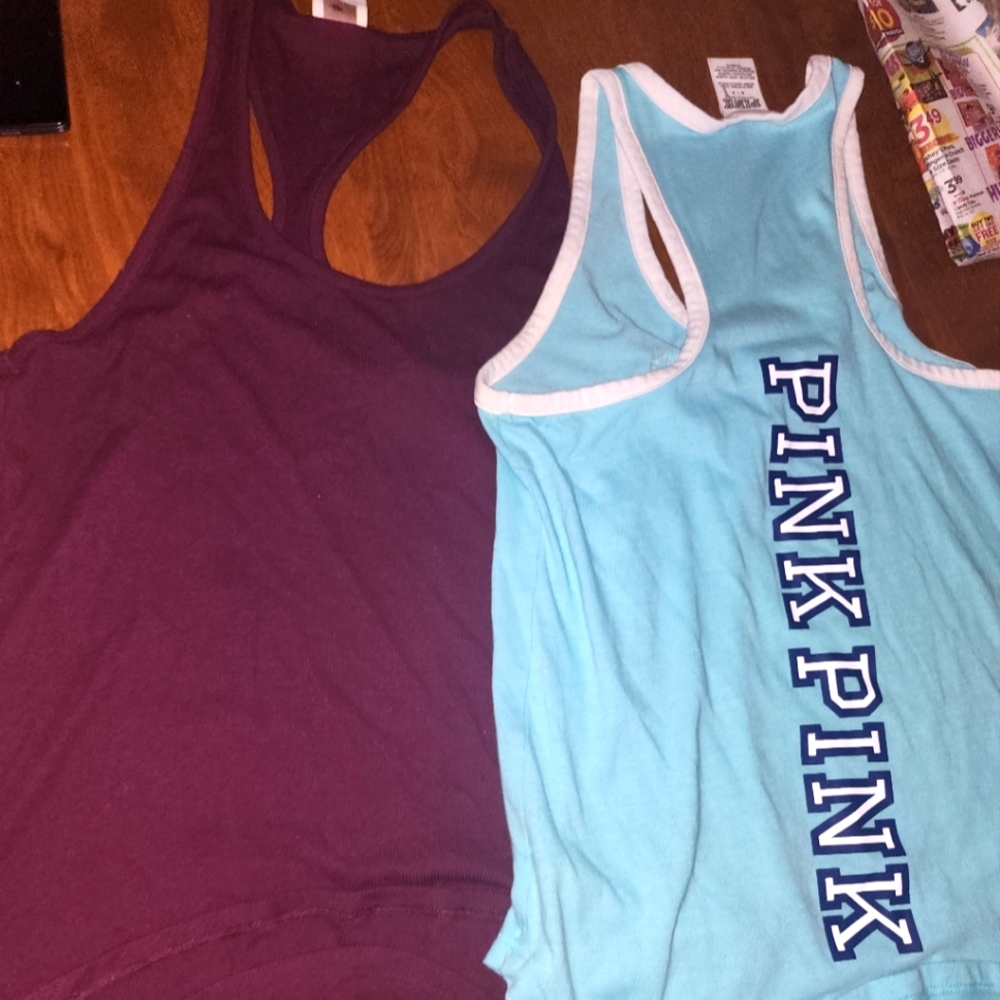 2 Pink tops Small like new